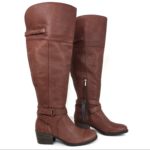 Vince Camuto Shoes - Vince Camuto Wide Calf Thigh High Brown Boots Sz7
